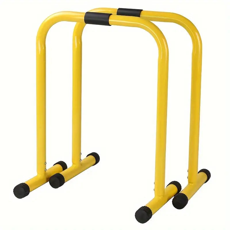 NNETM 1 Pair Multifunctional Height Adjustable Parallel Bars - Yellow-1