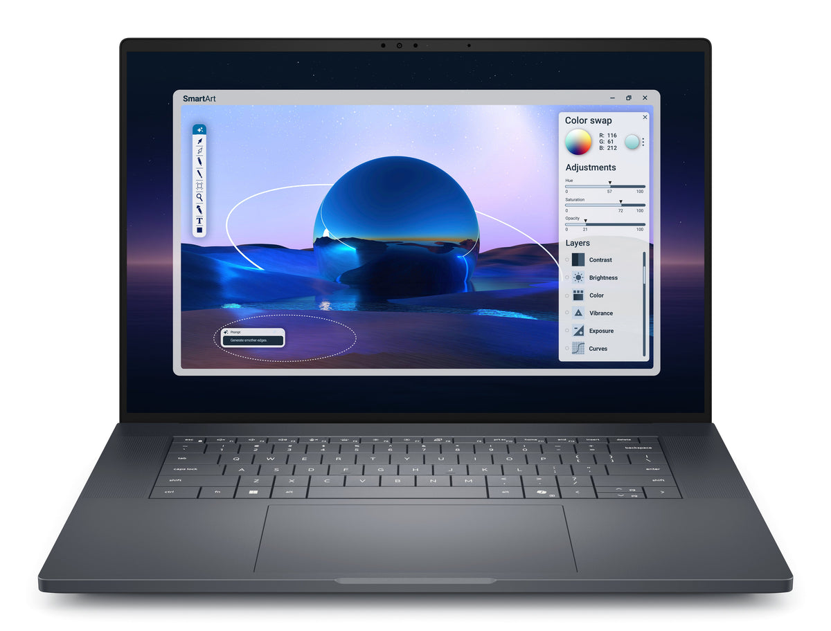 Dell Pro Max 16 MA16250 Intel Core Ultra 9 285H Mobile workstation 40.6 cm (16") Full HD+ 32 GB LPDDR5x-SDRAM 1 TB SSD NVIDIA RTX PRO 2000 Blackwell Wi-Fi 7 (802.11be) Windows 11 Pro Black