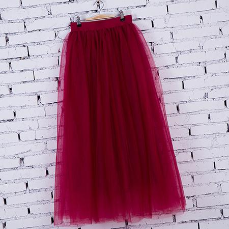 High-Waisted Mesh Midi Skirt for Women