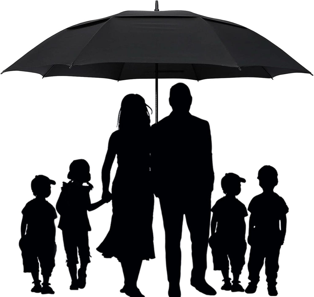 72 Inch Windproof Golf Umbrella Auto Open Double Canopy-1