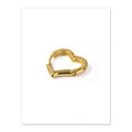 Minimalist Hollow Heart Earrings in Brass with Gold Plating