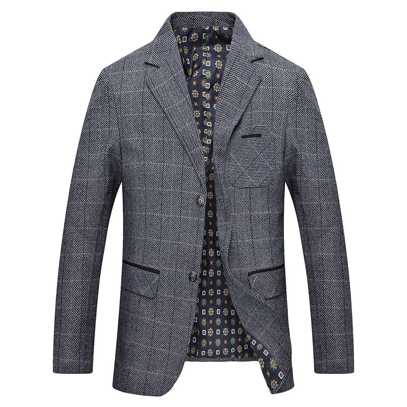Men's Checked Blazer and Casual Suit Jacket