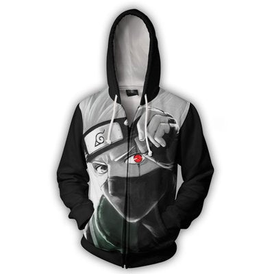 Hooded Naruto Print Sweatshirt