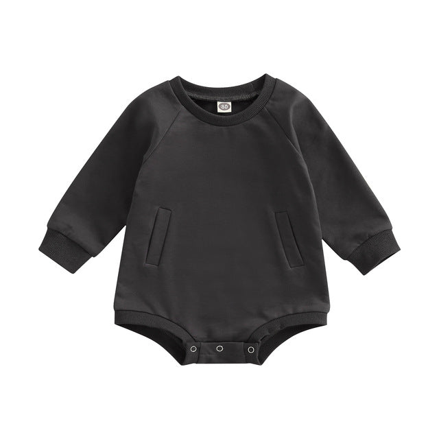 Autumn Solid Color Baby Clothes in Three Options