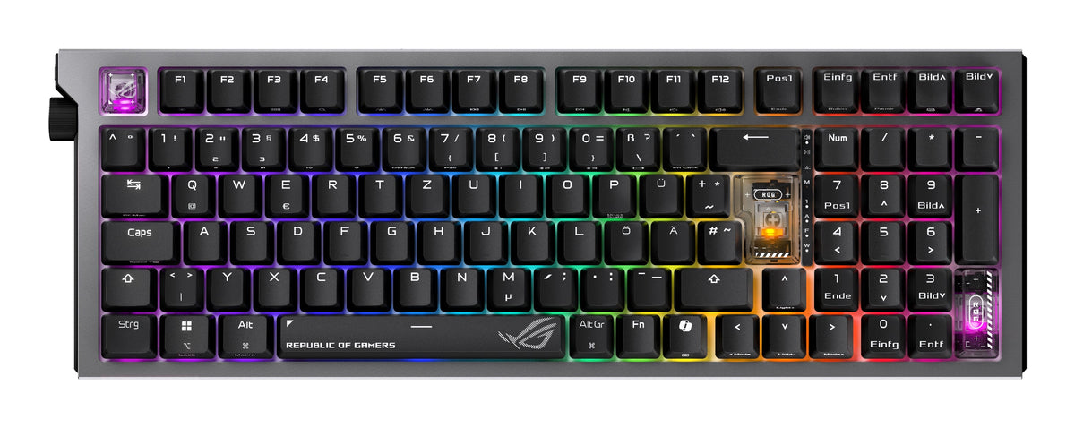 ASUS ROG Strix Morph 96 Wireless keyboard Gaming USB + RF Wireless + Bluetooth Black