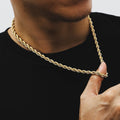 Trendy 18K Gold Plated Stainless Steel Twist Chain Necklace