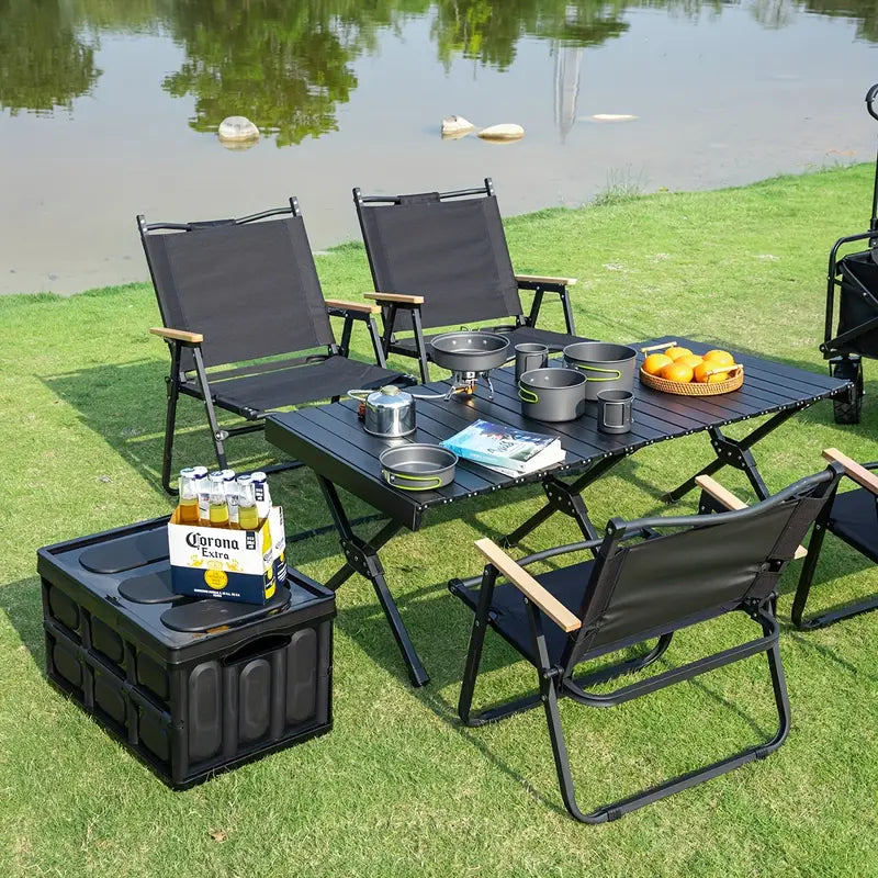 NNETM Portable Aluminum Folding Table with Carrying Bag-3
