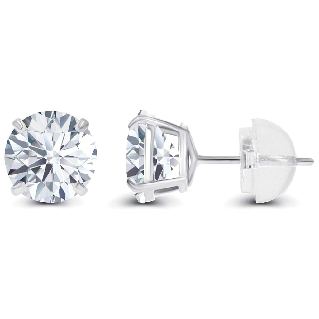 1.50 CTW AGI Certified Lab-Grown Diamond Stud Earrings in 14K White or Yellow Gold | F-G Color | VS Clarity | Ethical Luxury-1