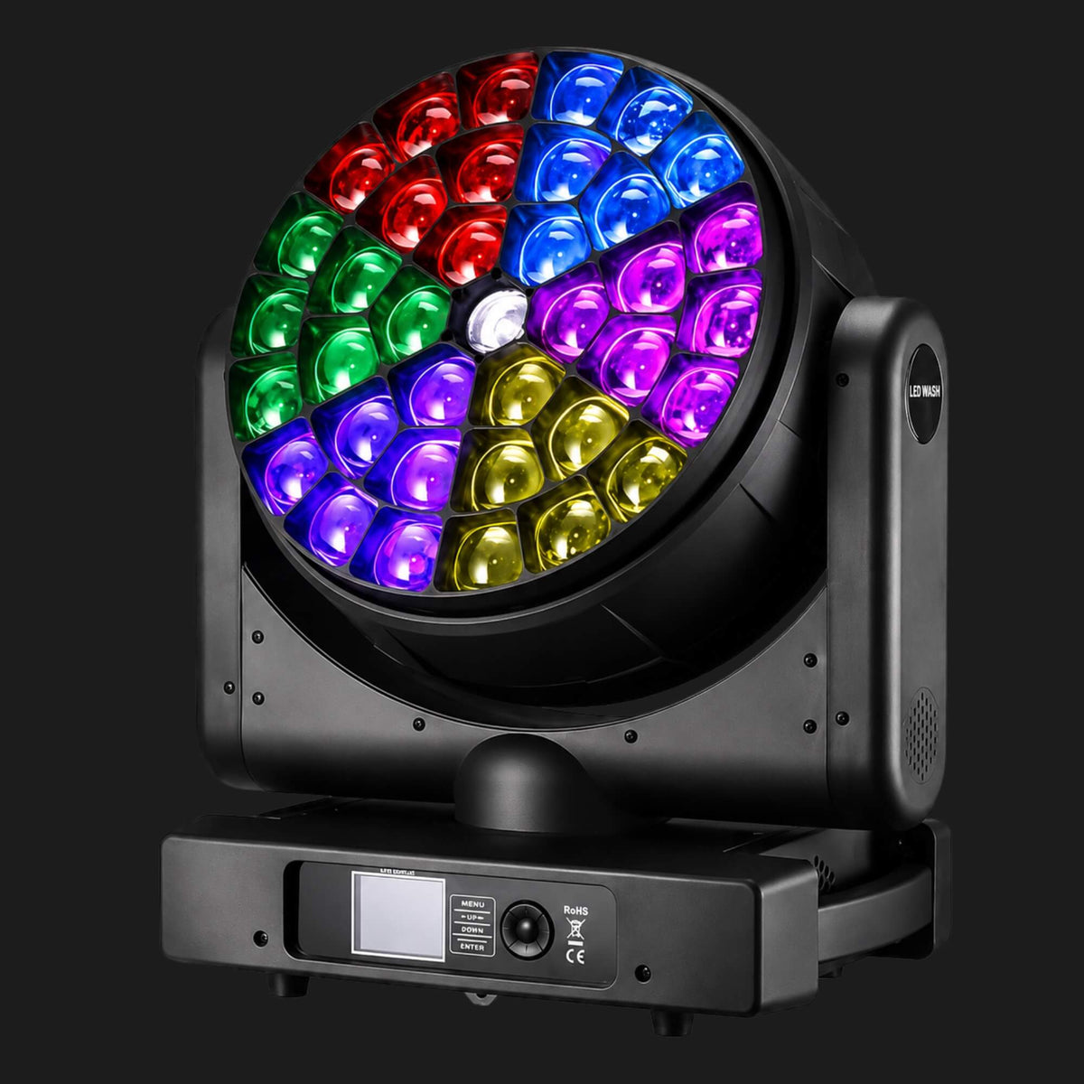 F24 DMX RGBW Bee Eye Moving Head Wash Light 37x40W Zoom for Stages-0