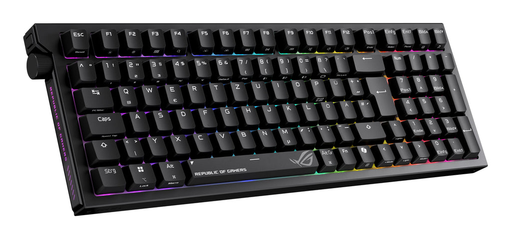 ASUS ROG Strix Morph 96 Wireless keyboard Gaming USB + RF Wireless + Bluetooth Black