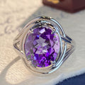 Anillo de Amatista de Moda para Mujer