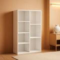 White 7 Cube Organizer Bookcase Storage Shelves Unit-0