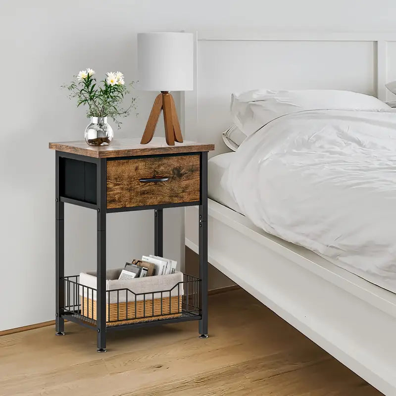 NNETM Versatile Bedside Table Organizer - Brown-3