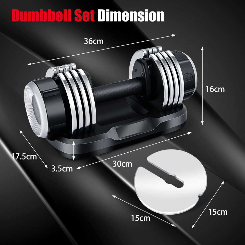 NNECW Adjustable Weight Bench with 12KG Adjustable Dumbbell Set-4