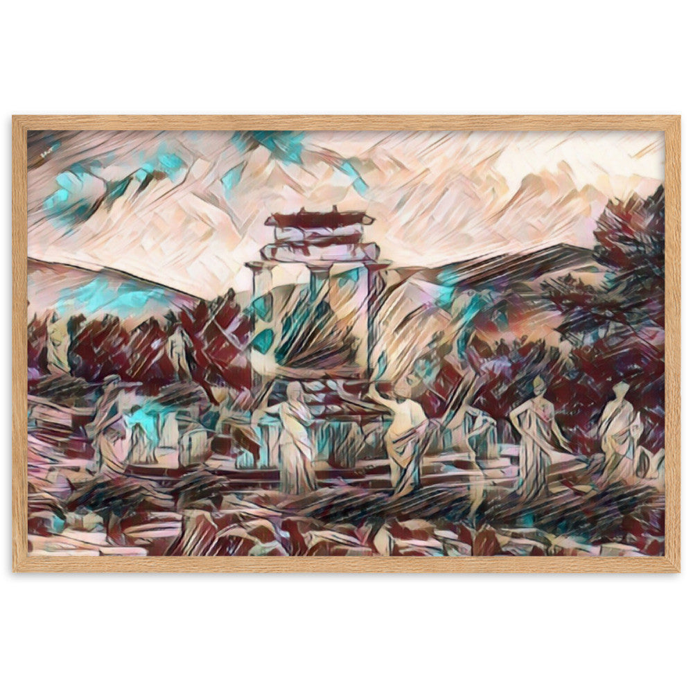 A SUNDAY AT THE ORACLE OF DELPHI Premium Framed Poster