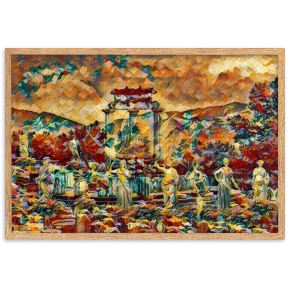 A SUNDAY AT THE ORACLE OF DELPHI Premium Framed Poster
