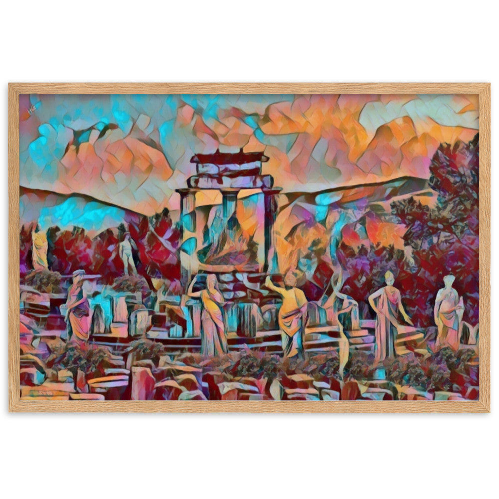 A SUNDAY AT THE ORACLE OF DELPHI Premium Framed Poster