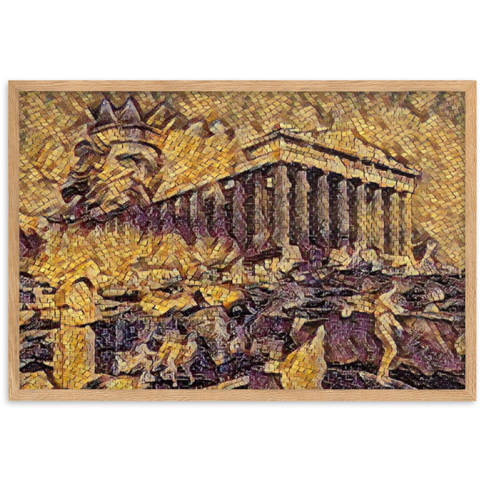 A SUNDAY UNDER ACROPOLIS V2 Premium Framed Poster
