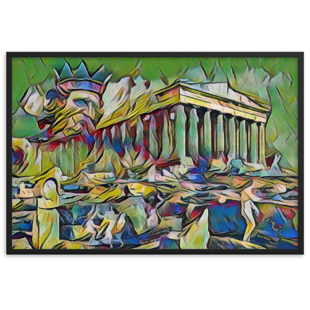 A SUNDAY UNDER ACROPOLIS V2 Premium Framed Poster