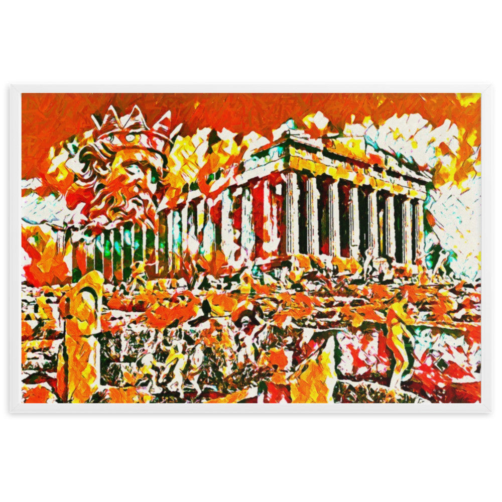 A SUNDAY UNDER ACROPOLIS V2 Superior Framed Poster