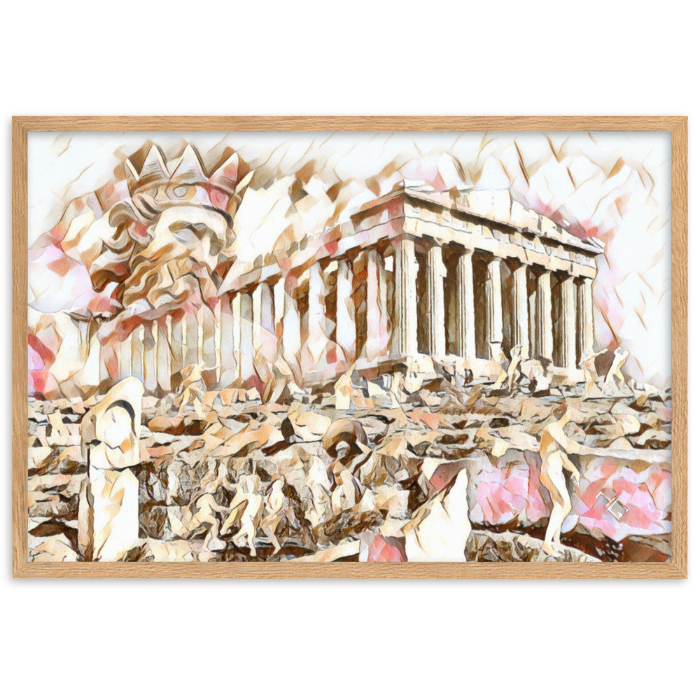 A SUNDAY UNDER ACROPOLIS V2 Superior Framed Poster