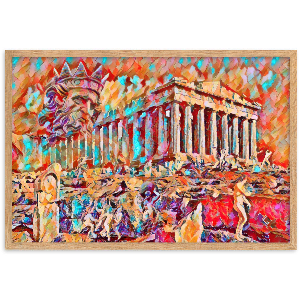 A SUNDAY UNDER ACROPOLIS V2 Superior Framed Poster