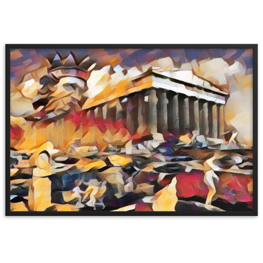 A SUNDAY UNDER ACROPOLIS V2 Premium Framed Poster