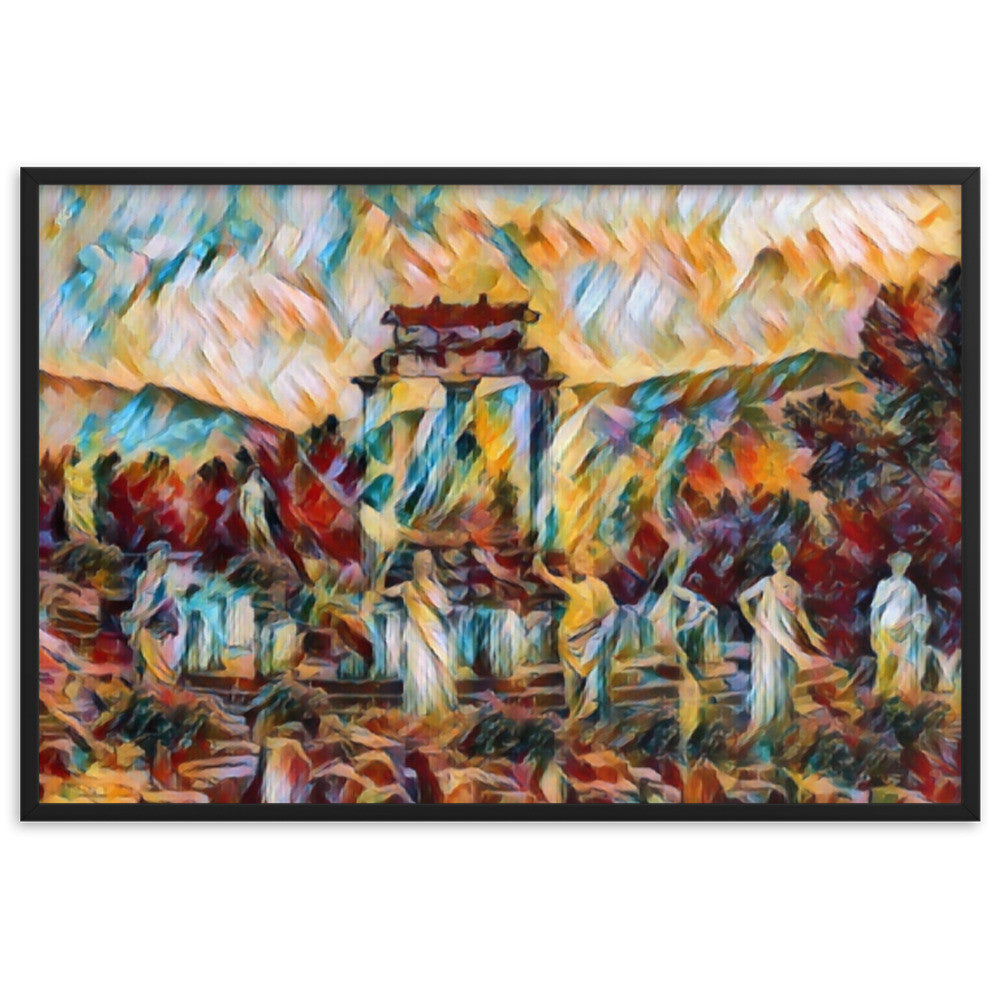 A SUNDAY AT THE ORACLE OF DELPHI Premium Framed Poster