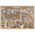 A SUNDAY UNDER ACROPOLIS V2 Velvet Framed Poster