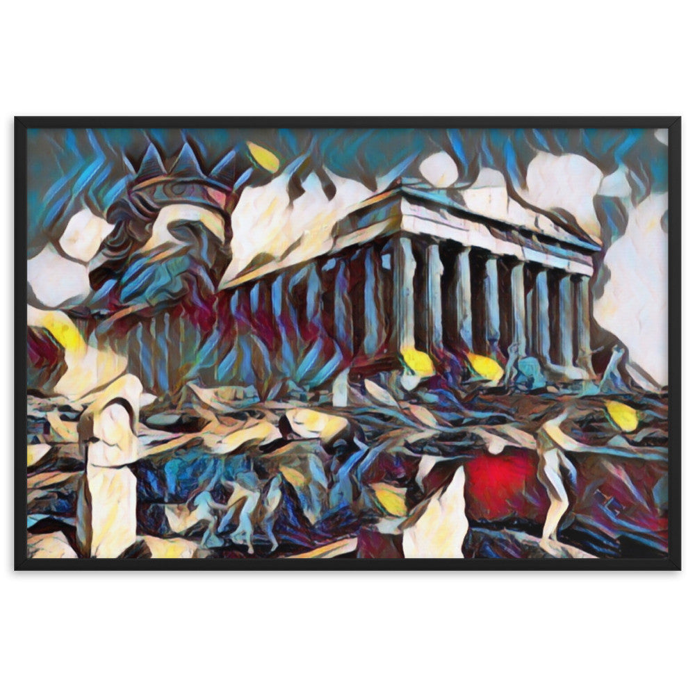 A SUNDAY UNDER ACROPOLIS V2 Premium Framed Poster
