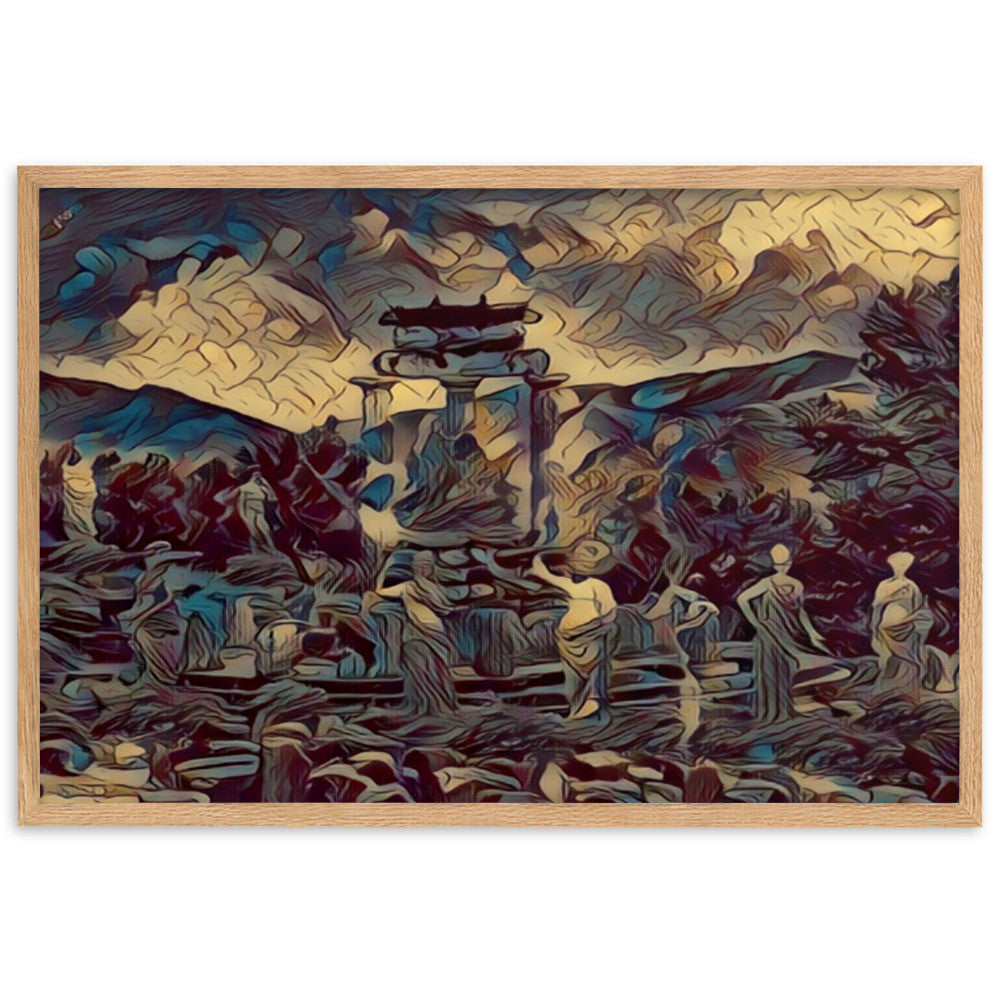 A SUNDAY AT THE ORACLE OF DELPHI Premium Framed Poster