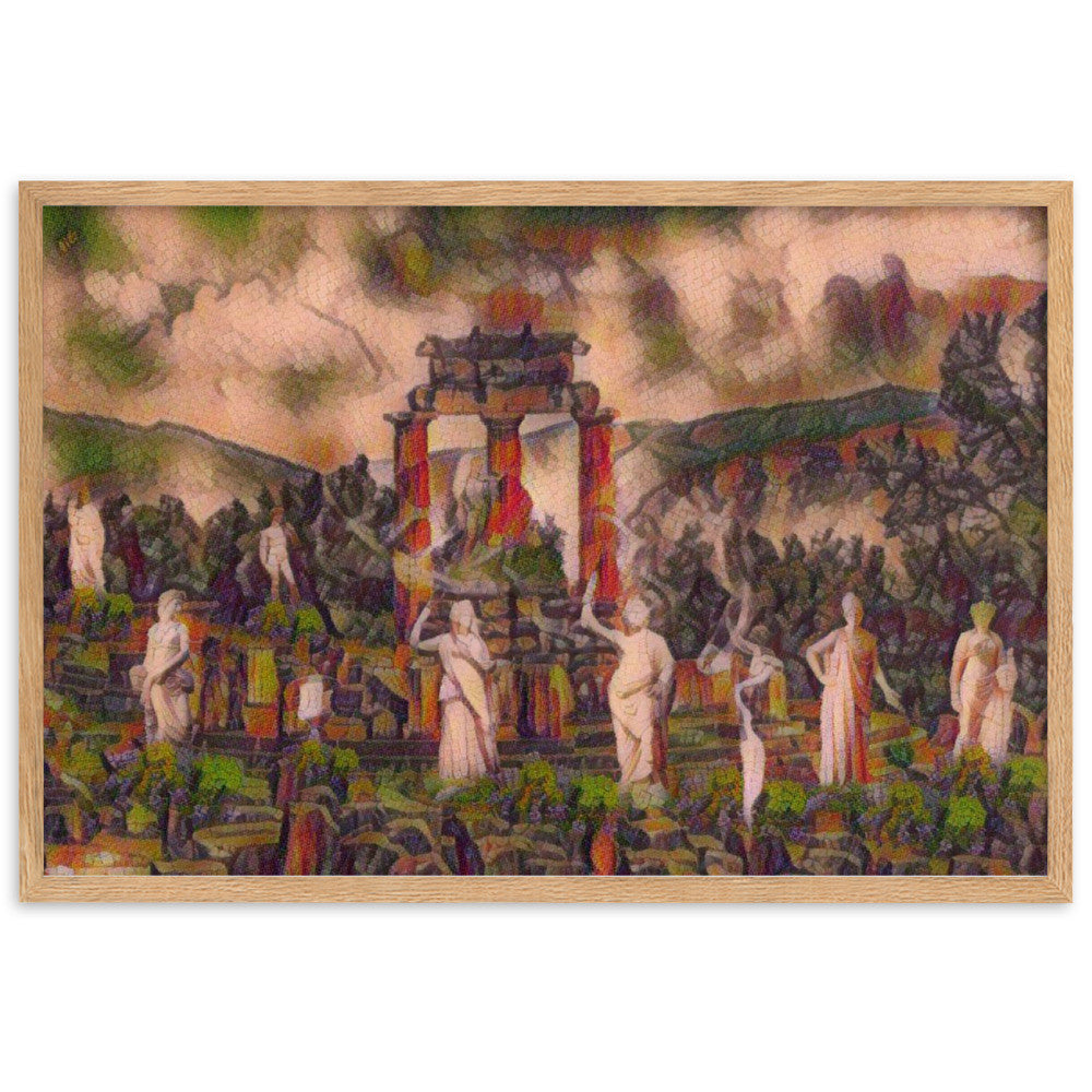 A SUNDAY AT THE ORACLE OF DELPHI Velvet Framed Poster