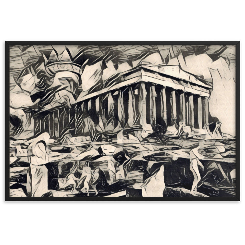 A SUNDAY UNDER ACROPOLIS V2 Premium Framed Poster