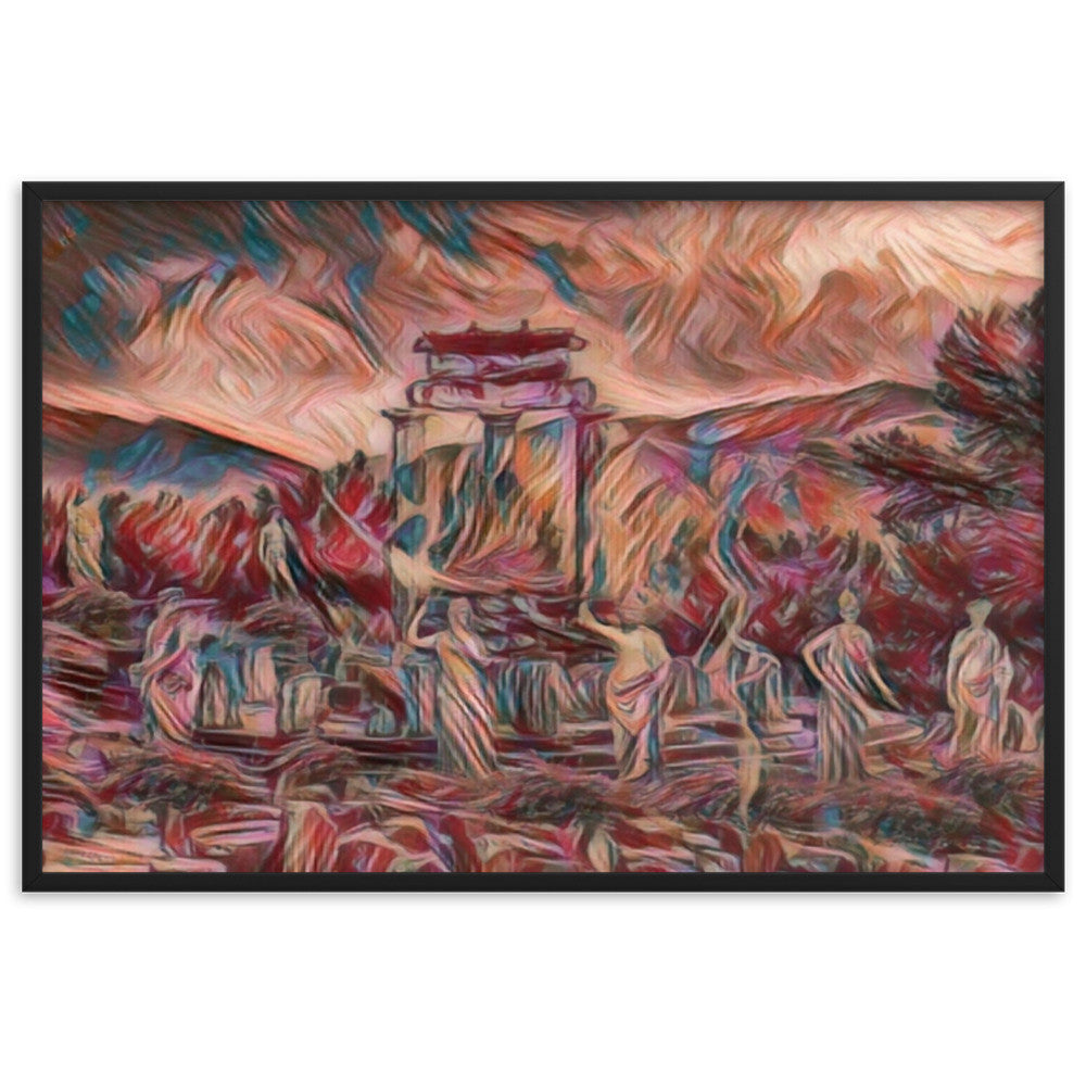 A SUNDAY AT THE ORACLE OF DELPHI Premium Framed Poster