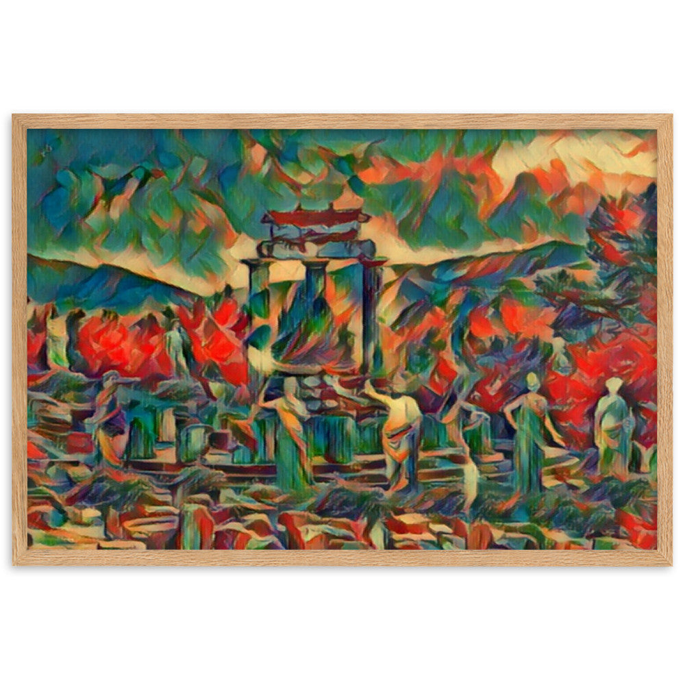 A SUNDAY AT THE ORACLE OF DELPHI Premium Framed Poster