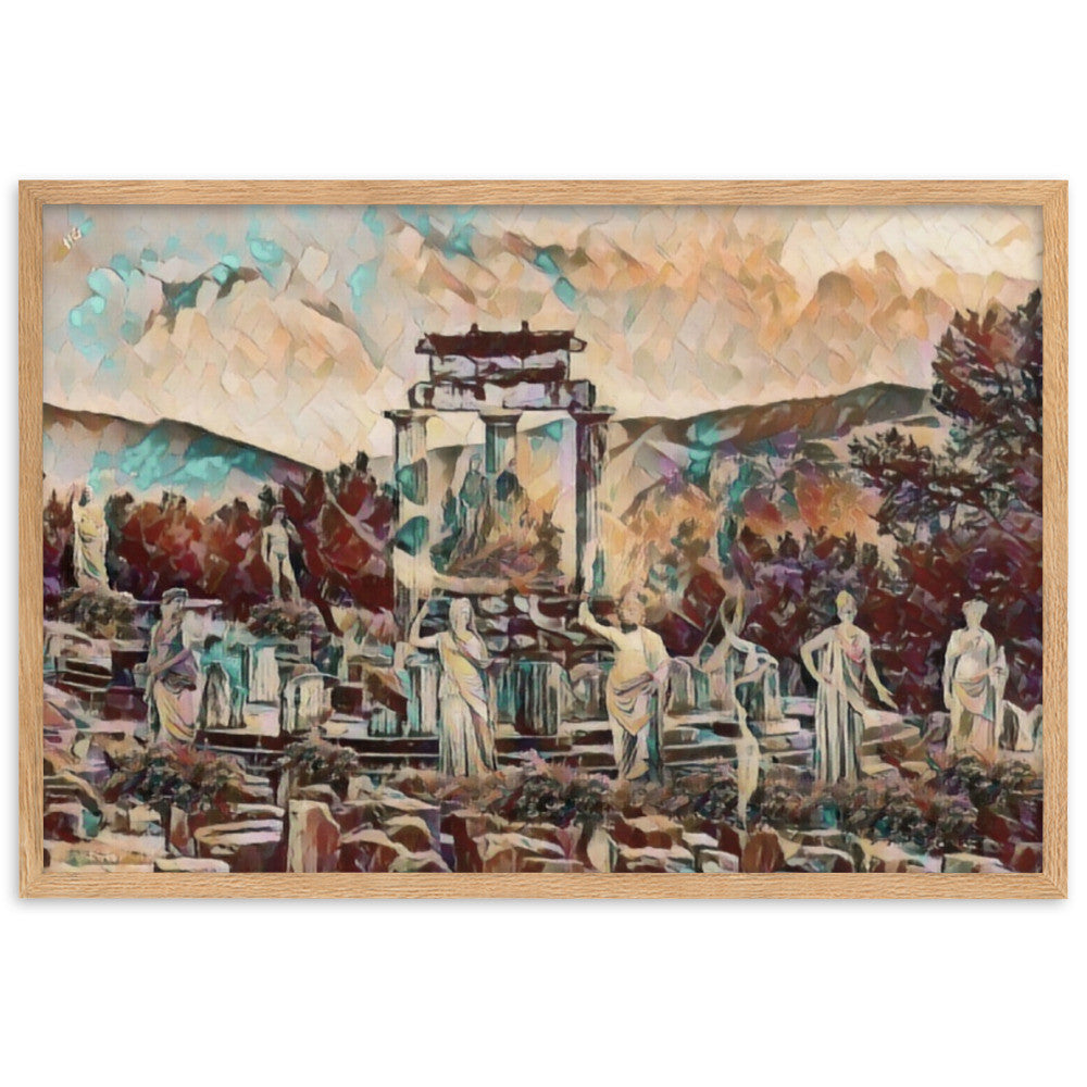 A SUNDAY AT THE ORACLE OF DELPHI Premium Framed Poster