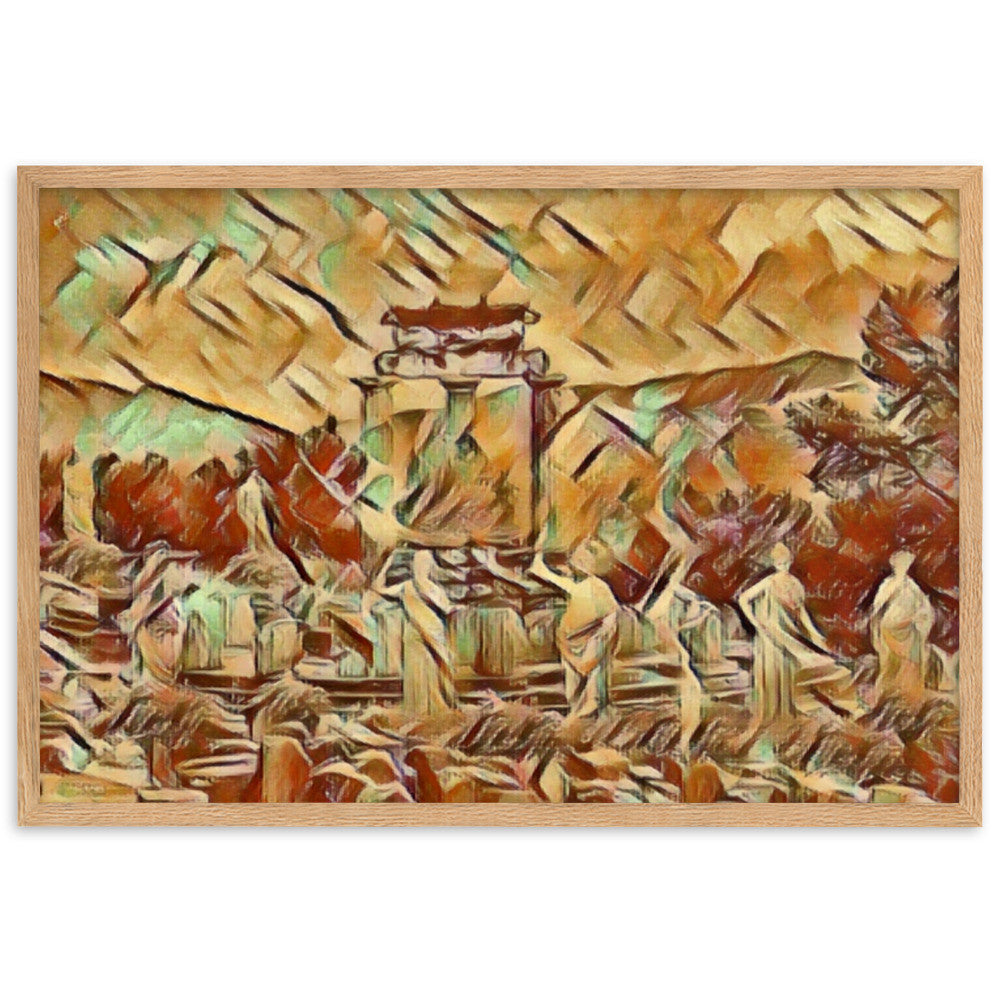 A SUNDAY AT THE ORACLE OF DELPHI Premium Framed Poster