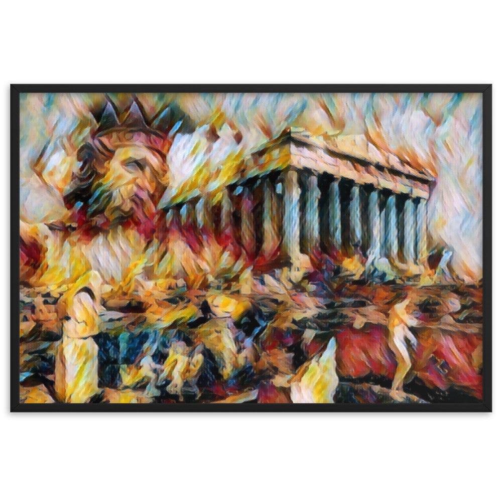 A SUNDAY UNDER ACROPOLIS V2 Premium Framed Poster
