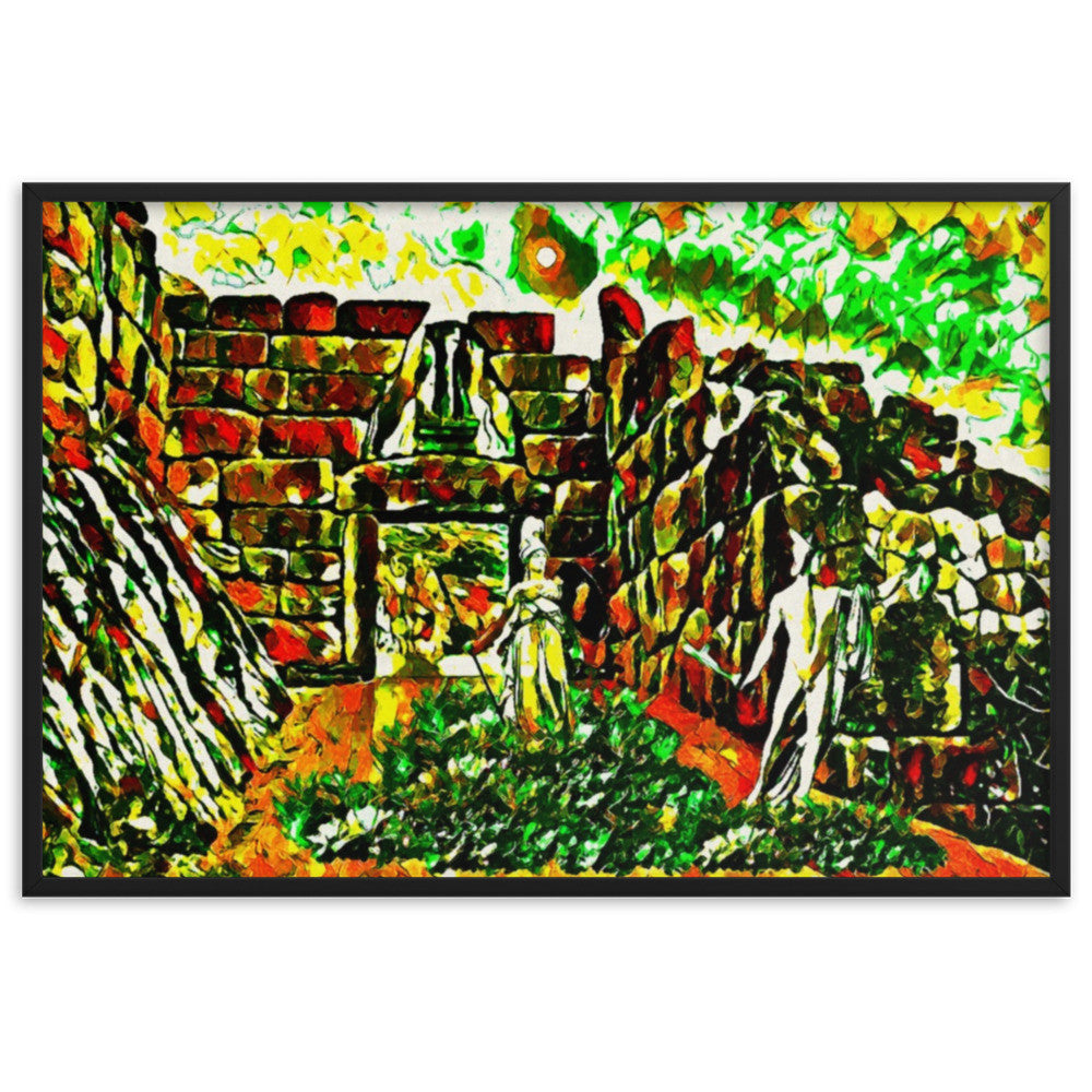 PERSEUS ON THE ROAD TO LION GATE Superior Framed Poster