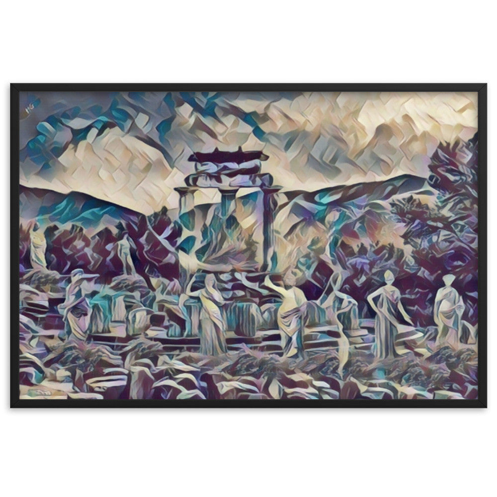A SUNDAY AT THE ORACLE OF DELPHI Premium Framed Poster