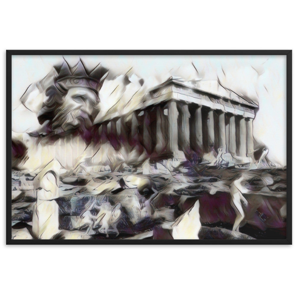 A SUNDAY UNDER ACROPOLIS V2 Premium Framed Poster