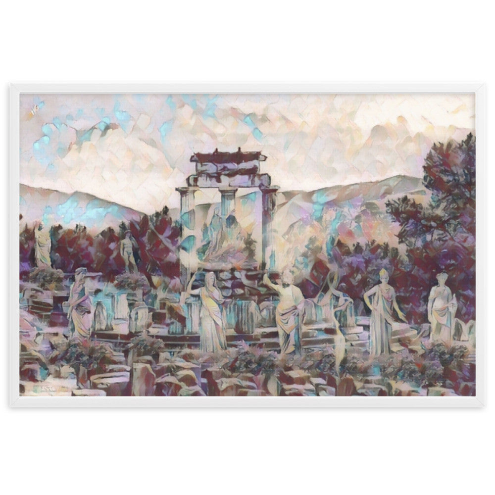 A SUNDAY AT THE ORACLE OF DELPHI Premium Framed Poster