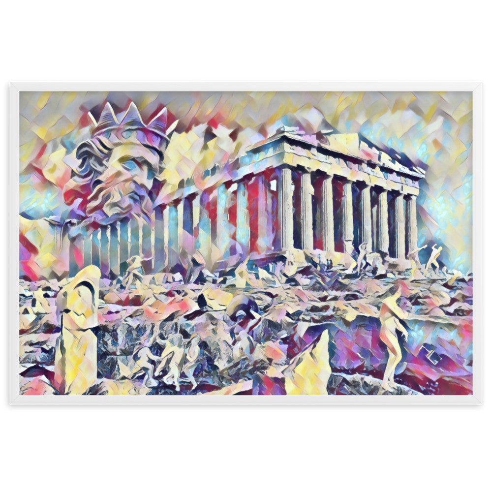 A SUNDAY UNDER ACROPOLIS V2 Superior Framed Poster