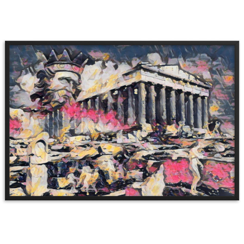 A SUNDAY UNDER ACROPOLIS V2 Premium Framed Poster