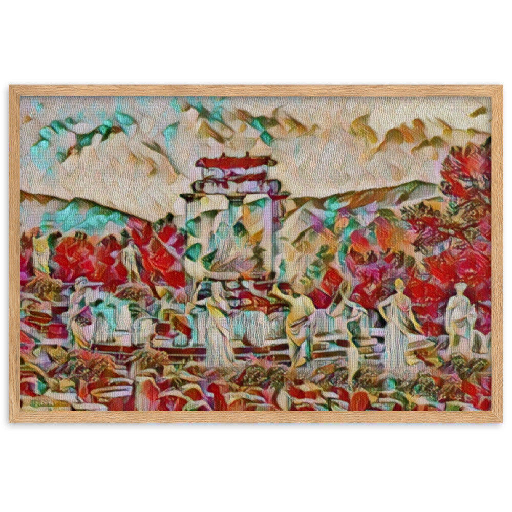 A SUNDAY AT THE ORACLE OF DELPHI Premium Framed Poster