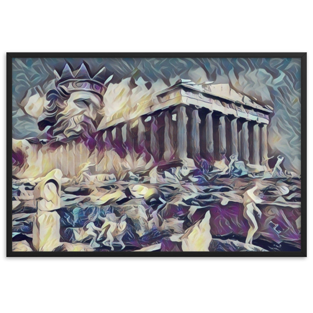 A SUNDAY UNDER ACROPOLIS V2 Premium Framed Poster