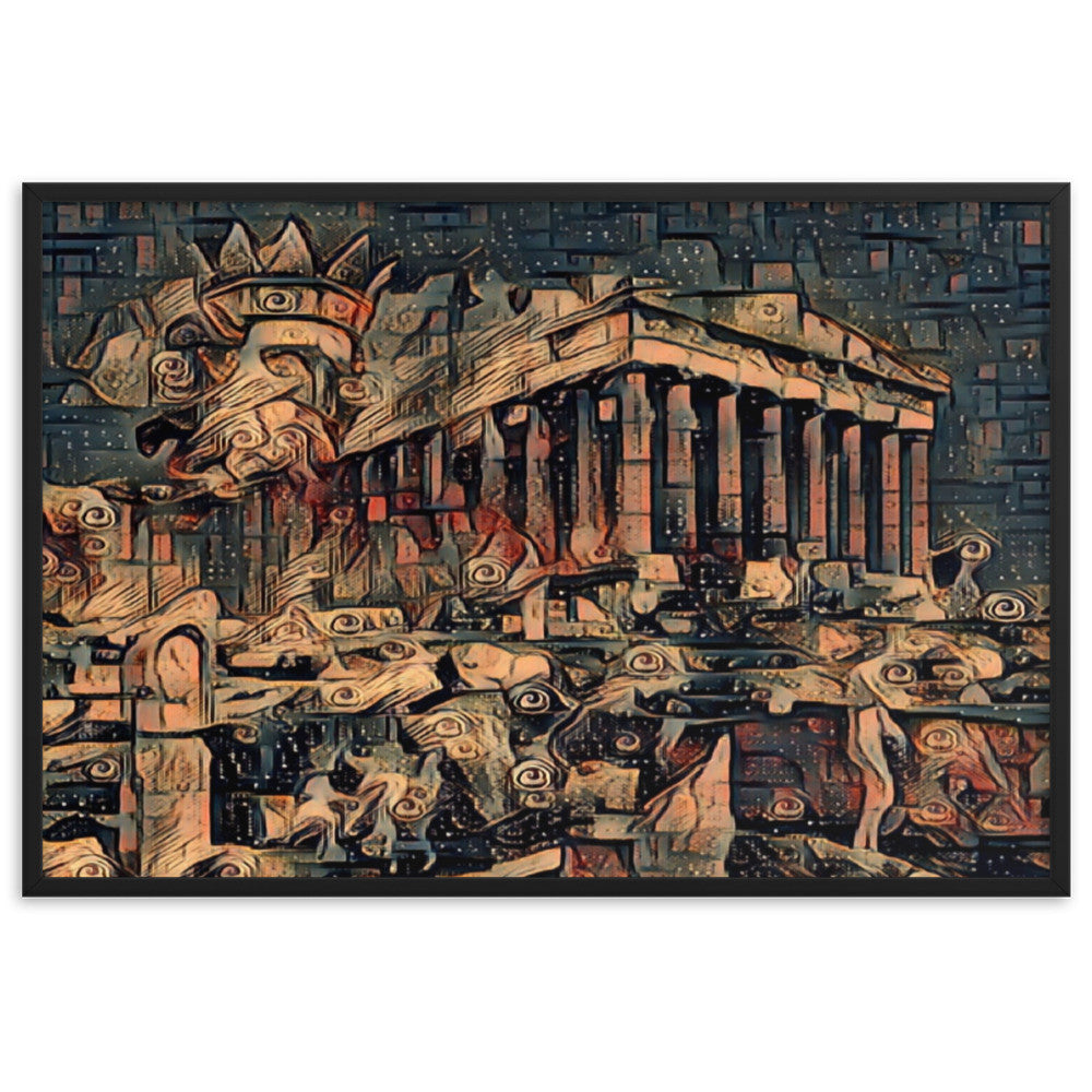 A SUNDAY UNDER ACROPOLIS V2 Premium Framed Poster