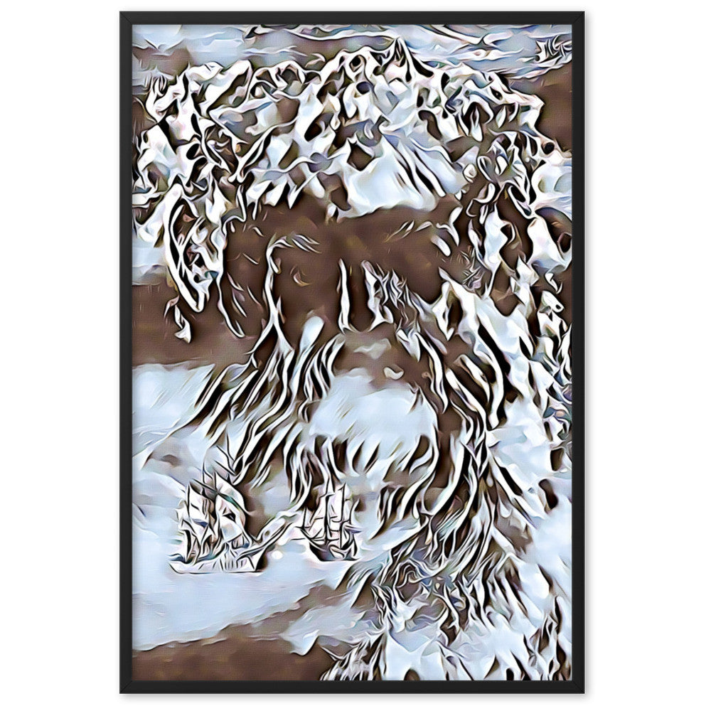 WHEN POSEIDON ASKED THE WAVES TO DANCE Superior Framed Poster