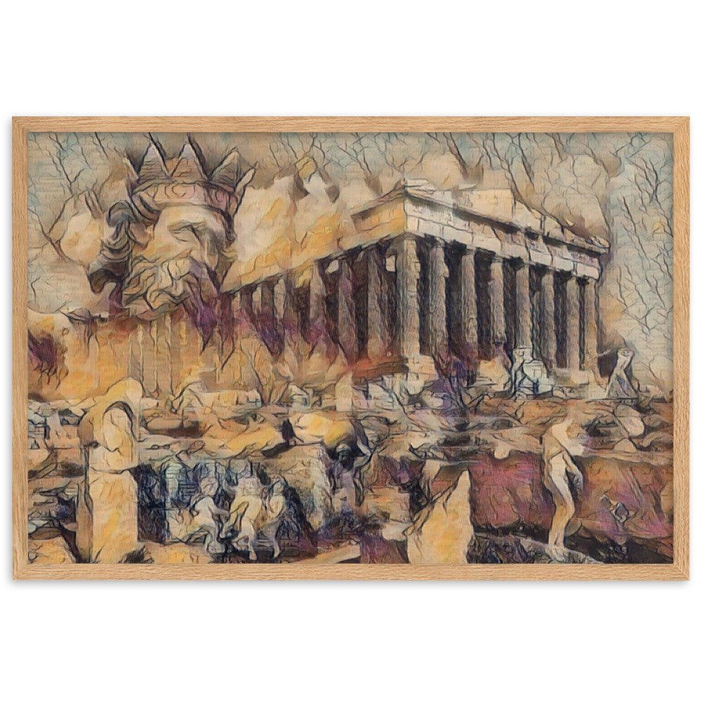 A SUNDAY UNDER ACROPOLIS V2 Premium Framed Poster