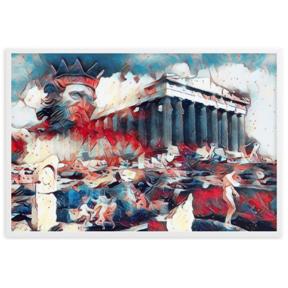 A SUNDAY UNDER ACROPOLIS V2 Premium Framed Poster
